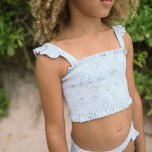 minnow Bikinis<Girls Smocked Bikini Bay Lavender Floral