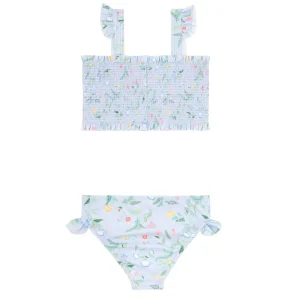 minnow Bikinis<Girls Smocked Bikini Bay Lavender Floral