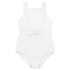 minnow One Pieces<Girls Tie Front One Piece Alys White