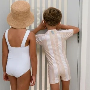 minnow One Pieces<Girls Tie Front One Piece Alys White