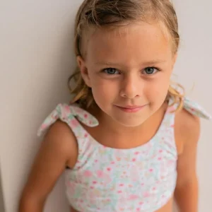 minnow Bikinis<Girls Tie Knot Bikini Emerald Floral