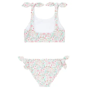 minnow Bikinis<Girls Tie Knot Bikini Emerald Floral