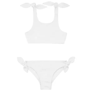 minnow Bikinis<Girls Tie Knot Bikini | Swim Capeside White