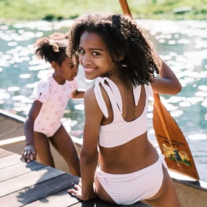 minnow Bikinis<Girls Tie Knot Bikini | Swim Capeside White