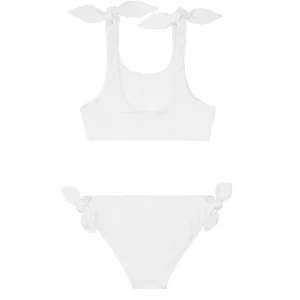 minnow Bikinis<Girls Tie Knot Bikini | Swim Capeside White