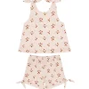 minnow Sets<Girls Tie Knot Bloomer Set | Swim Raspberry Red
