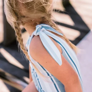 minnow Rashguards<Girls Tie Knot One Piece | Swim Freshwater Stripe