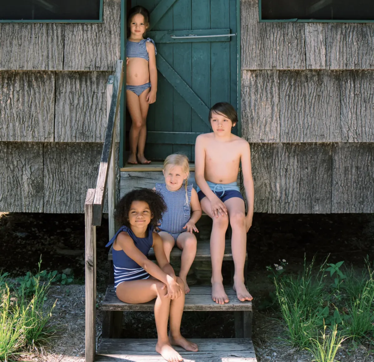 girls_tie_knot_one_piece__6-1.webp minnow Rashguards<Girls Tie Knot One Piece | Swim Navy Breton Stripe