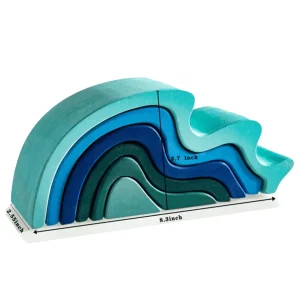 minnow Toys<Green Elephant Wave Stacking Block
