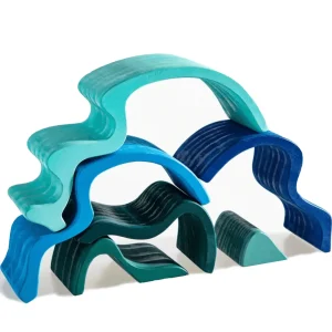 minnow Toys<Green Elephant Wave Stacking Block
