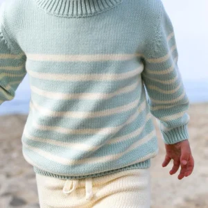 minnow Knits<Knit Sweater Mint And Cream Stripe