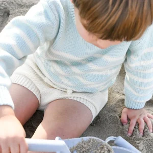 minnow Tops<Knit Sweater Mint And Cream Stripe