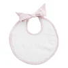 minnow Accessories<Louelle Dusty Pink Gingham Newborn Bib White