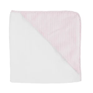 minnow Accessories<Louelle Dusty Pink Gingham Hooded Towel And Wash Glove White