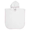 minnow Accessories<Louelle Dusty Pink Gingham Terry Poncho White