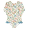 minnow Rashguards< X Daphne Oz Girls Rashguard One Piece Wild Bloom Floral