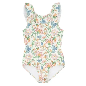 minnow One Pieces< X Daphne Oz Girls Ruffle Collar One Piece Wild Bloom Floral