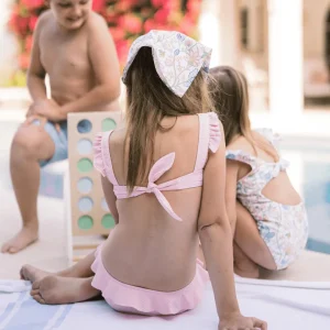 minnow Bikinis< X Daphne Oz Girls Ruffle Bikini Strawberries And Cream