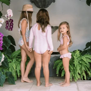 minnow Bikinis< X Daphne Oz Girls Ruffle Bikini Strawberries And Cream