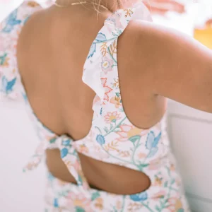 minnow One Pieces< X Daphne Oz Girls Ruffle Collar One Piece Wild Bloom Floral