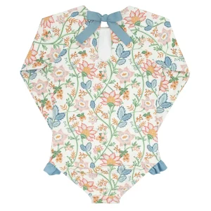 minnow Rashguards< X Daphne Oz Girls Rashguard One Piece Wild Bloom Floral