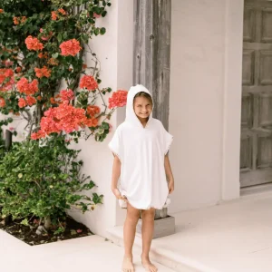 minnow Clothing< X Daphne Oz Unisex French Terry Pixie Hooded Coverup | Swim White