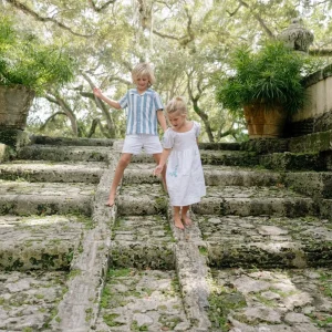 minnow Bottoms< X Fanm Mon Boy's Linen Short Coconut Grove White