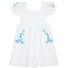 minnow Dresses< X Fanm Mon Girl's Puff Sleeve Dress Coconut Grove White