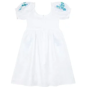 minnow Dresses< X Fanm Mon Girl's Puff Sleeve Dress Coconut Grove White