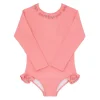 minnow Rashguards< X Fanm Mon Girl's Rashguard One Piece Hibiscus