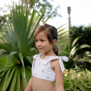 minnow Bikinis< X Fanm Mon Girl's Tie Knot Bikini Coconut Grove White