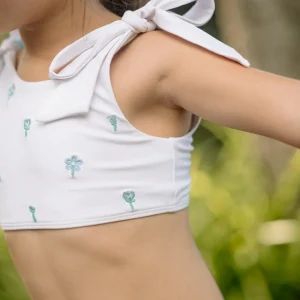 minnow Bikinis< X Fanm Mon Girl's Tie Knot Bikini Coconut Grove White