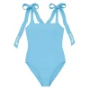 minnow One Pieces< X Fanm Mon Women's Tie Knot One Piece Lagoon