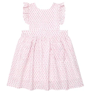minnow Dresses< X Sister Parish Girls Pinafore Dress Nectar Leaf