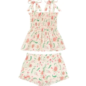 minnow Sets< X Sister Parish Girls Smocked Short Set Cloister Botanical