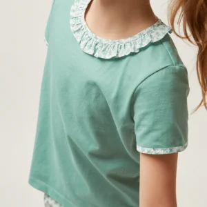 minnow Tops< X Sister Parish Girls T-Shirt And Short Set Sea Leaf