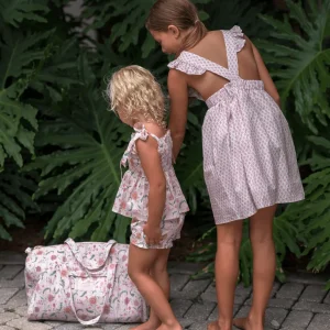 minnow Sets< X Sister Parish Girls Smocked Short Set Cloister Botanical