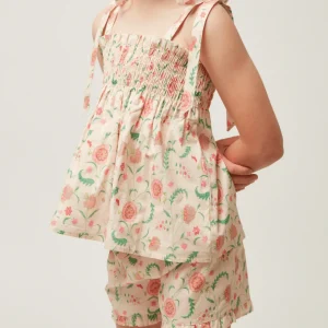 minnow Sets< X Sister Parish Girls Smocked Short Set Cloister Botanical