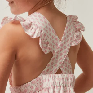 minnow Dresses< X Sister Parish Girls Pinafore Dress Nectar Leaf