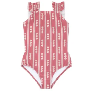 minnow One Pieces< X Tuckernuck Girls Ruffle Strap One Piece Nantucket Stripe