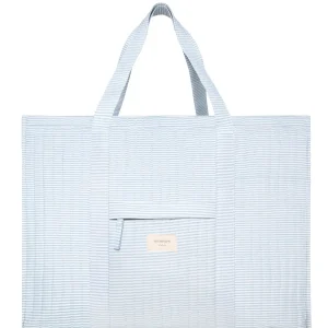 minnow Accessories<Overnighter Tote Powder Blue Stripe