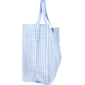 minnow Accessories<Overnighter Tote Oasis Blue Gingham