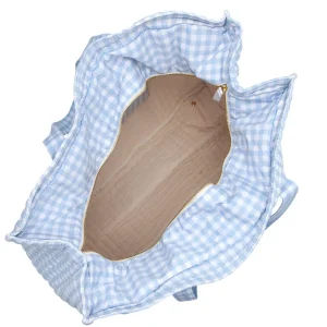 minnow Accessories<Overnighter Tote Oasis Blue Gingham