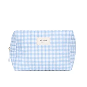 minnow Accessories<Travel Pouch Oasis Blue Gingham