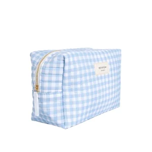 minnow Accessories<Travel Pouch Oasis Blue Gingham