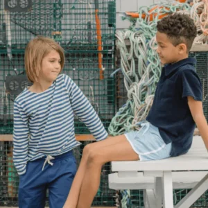 minnow Tops<Unisex Boatneck Tee Breton Stripe