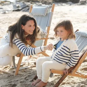 minnow Knits<Unisex Cardigan Breton Stripe Knit