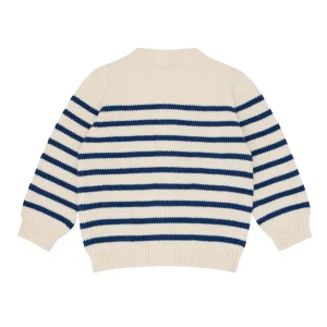 minnow Knits<Unisex Cardigan Breton Stripe Knit