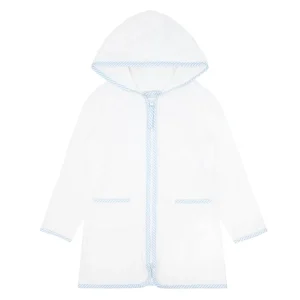 minnow Clothing<Unisex French Terry Hooded Zipper Coverup | Swim White