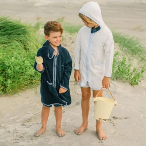 minnow Accessories<Unisex French Terry Hooded Zipper Coverup | Swim White